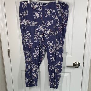 J Jill stretch linen floral pants size XL